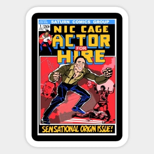 Nic Cage: Actor for Hire Sticker